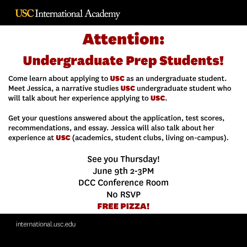 UP Meet Undergrad & Apply for USC